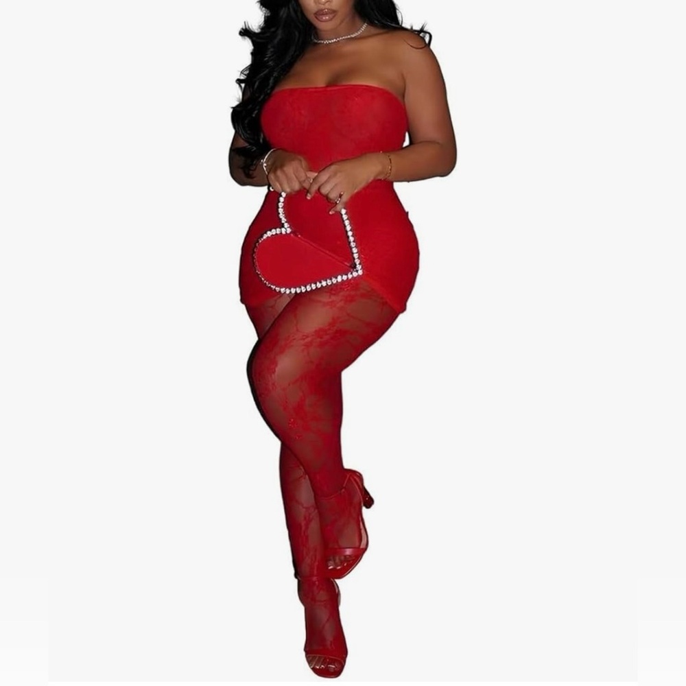 RED LACE DRESS SET!